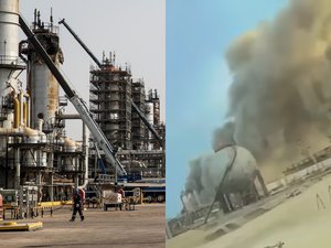 Saudi Arabia’s largest refinery burns after Iranian drone strike [VIDEO]